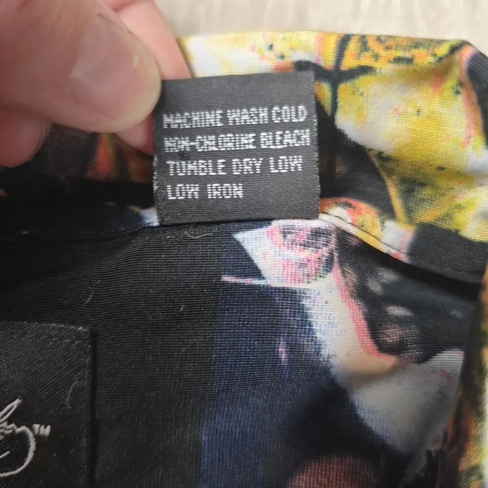 Dragonfly Multicolor Large Casual SS Shirt Elvis Presley Polyester XLarge - Picture 6 of 10